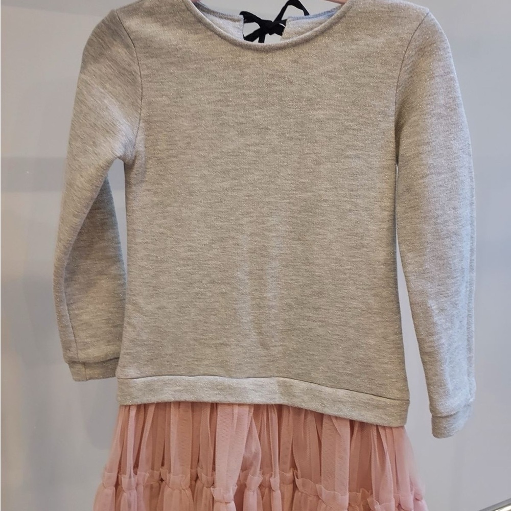 Gray and Pink Kids Long Sleeve Top